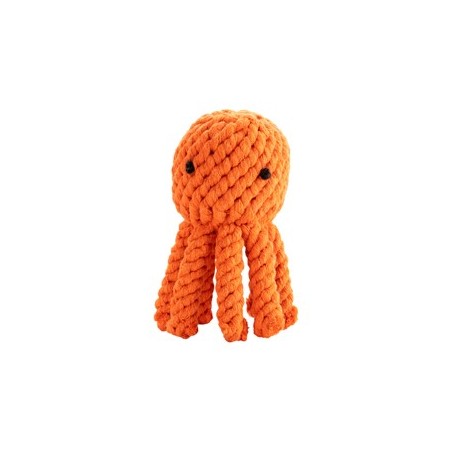 Laboni Hundespielzeug Thaddäus Tintenfisch orange, Länge: ca. 15 cm