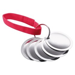 Trainer-Discs Akustik rot, Maße: ca. 5 cm, Durchmesser:  ca. 4,5 cm