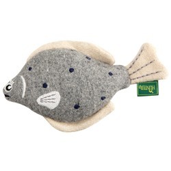 HUNTER Hunde-Plüschspielzeug Skagen Steinbutt grau, Maße: ca. 21 cm