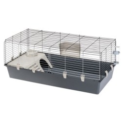 Ferplast Kleintierkäfig Rabbit 120 - grau: L 118 x B 58,5 x H 51,5 cm