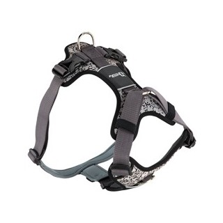 HUNTER Hundegeschirr Divo Reflect schwarz/grau, Gr. XS, Breite: ca. 1,5 cm, Bauchumfang: ca. 34 - 47 cm, Halsumfang: ca. 19 -