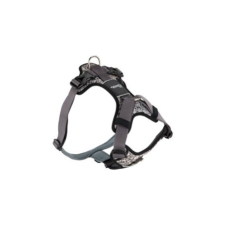 HUNTER Hundegeschirr Divo Reflect schwarz/grau, Gr. XS, Breite: ca. 1,5 cm, Bauchumfang: ca. 34 - 47 cm, Halsumfang: ca. 19 -
