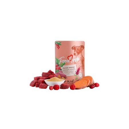 alsa-nature FOODLOVE Rind mit Amarant, Süßkartoffel & Beeren, Anzahl: 6 x 300 g, 300 g, Hundefutter