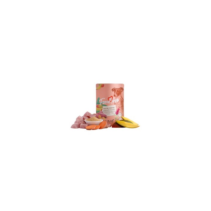 alsa-nature FOODLOVE Pute mit Amarant, Süßkartoffel & Mango, Anzahl: 6 x 300 g, 300 g, Hundefutter
