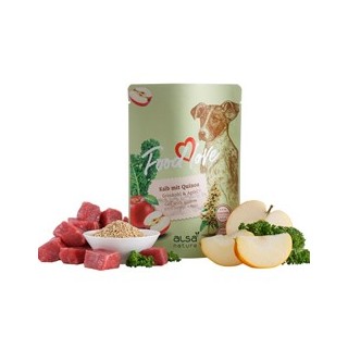 alsa-nature FOODLOVE Kalb mit Quinoa, Grünkohl & Apfel, Anzahl: 6 x 300 g, 300 g, Hundefutter