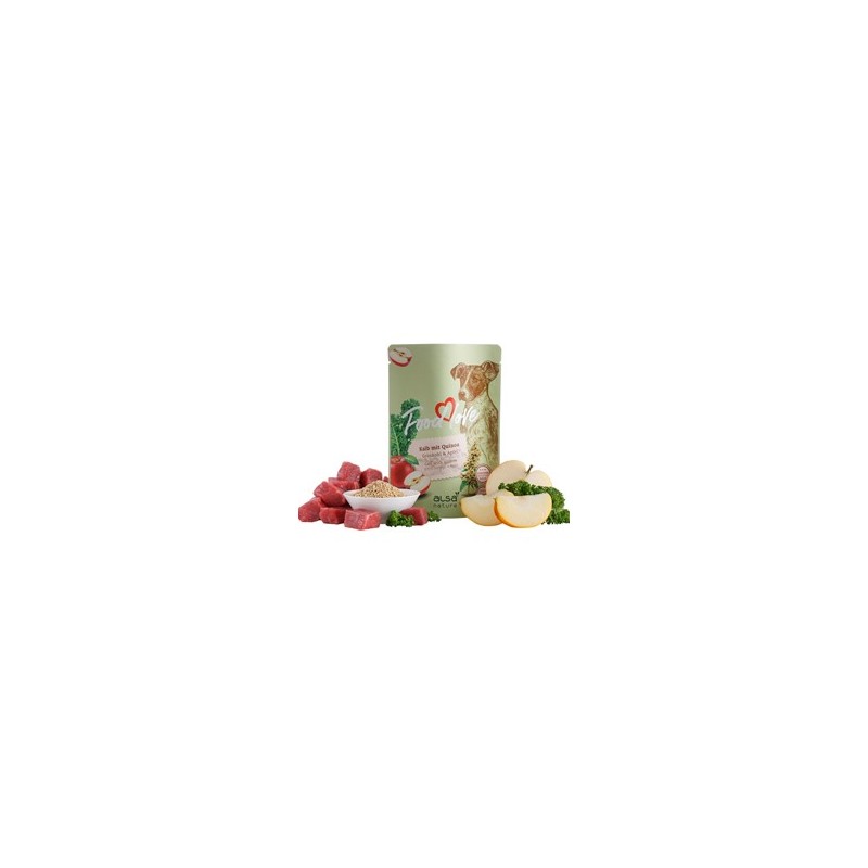 alsa-nature FOODLOVE Kalb mit Quinoa, Grünkohl & Apfel, Anzahl: 6 x 300 g, 300 g, Hundefutter