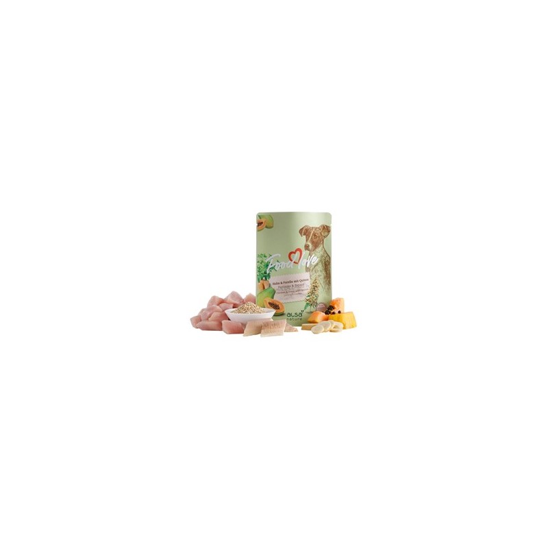 alsa-nature FOODLOVE Huhn & Forelle mit Quinoa, Pastinake & Papaya, Anzahl: 6 x 300 g, 300 g, Hundefutter