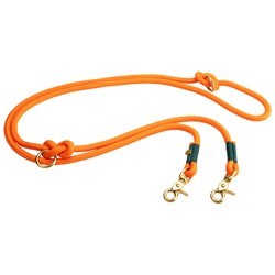 alsa-brand Führleine Mats orange-tannengrün, Länge: ca. 2 m, Durchmesser:  ca. 10 mm