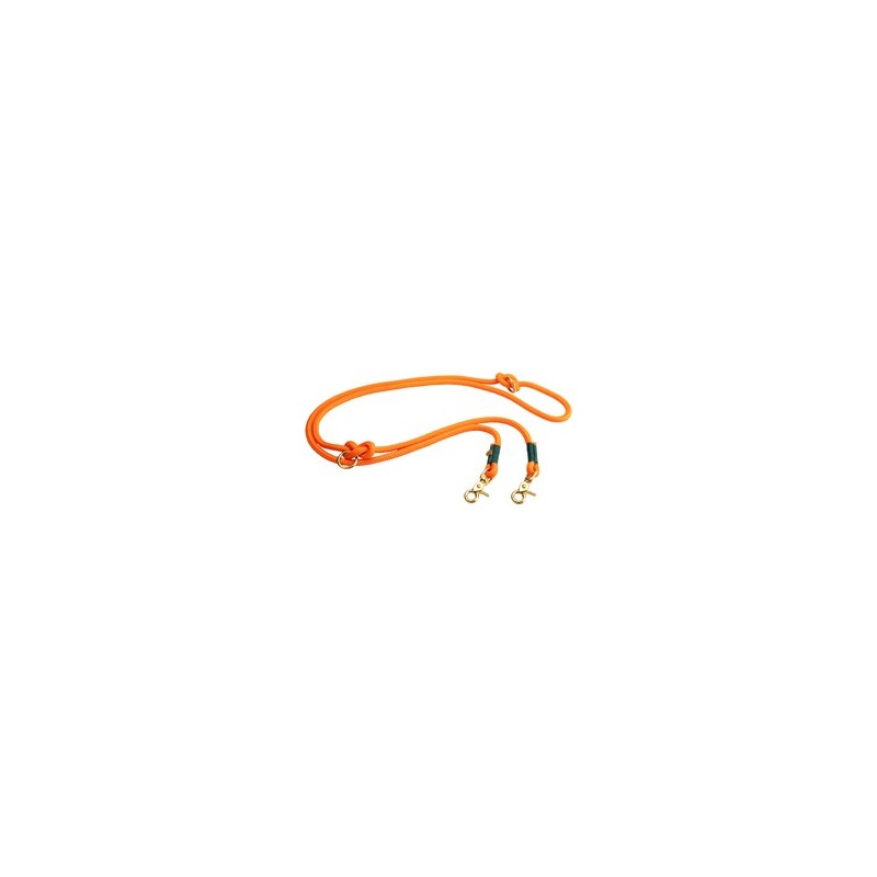 alsa-brand Führleine Mats orange-tannengrün, Länge: ca. 2 m, Durchmesser:  ca. 10 mm