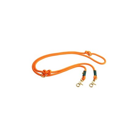 alsa-brand Führleine Mats orange-tannengrün, Länge: ca. 2 m, Durchmesser:  ca. 10 mm