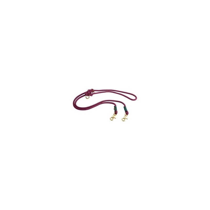 alsa-brand Führleine Mats aubergine-tannengrün, Länge: ca. 2 m, Durchmesser:  ca. 10 mm