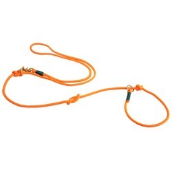 alsa-brand Retriever-Führleine Ole orange-tannengrün, Länge: ca. 2 m, Durchmesser:  ca. 10 mm