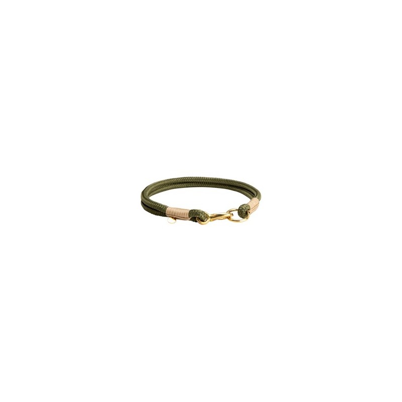 alsa-brand Hundehalsband Bolle oliv-sand, Länge: ca. 35 cm, Durchmesser:  2 x ca. 8 mm