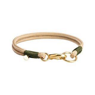 alsa-brand Hundehalsband Bolle sand-oliv, Länge: ca. 35 cm, Durchmesser:  2 x ca. 8 mm