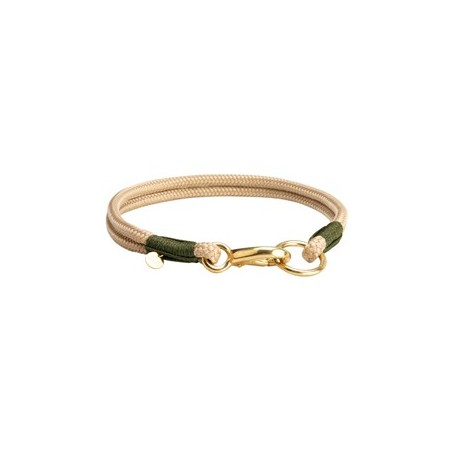 alsa-brand Hundehalsband Bolle sand-oliv, Länge: ca. 35 cm, Durchmesser:  2 x ca. 8 mm