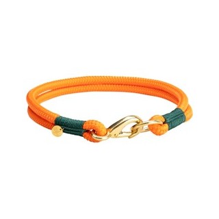alsa-brand Hundehalsband Bolle orange-tannengrün, Länge: ca. 35 cm, Durchmesser:  2 x ca. 8 mm