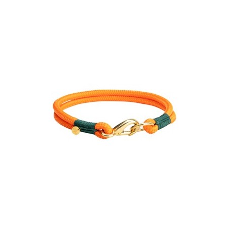 alsa-brand Hundehalsband Bolle orange-tannengrün, Länge: ca. 35 cm, Durchmesser:  2 x ca. 8 mm