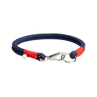 alsa-brand Hundehalsband Bolle nachtblau-cayenne, Länge: ca. 35 cm, Durchmesser:  2 x ca. 8 mm
