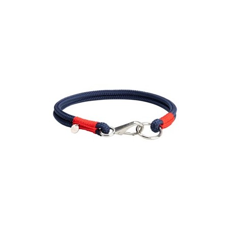 alsa-brand Hundehalsband Bolle nachtblau-cayenne, Länge: ca. 35 cm, Durchmesser:  2 x ca. 8 mm