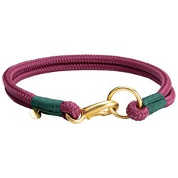 alsa-brand Hundehalsband Bolle aubergine-tannengrün, Länge: ca. 35 cm, Durchmesser:  2 x ca. 8 mm
