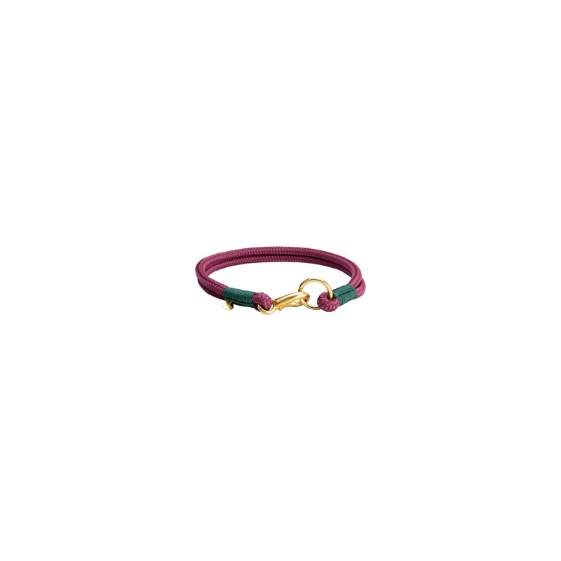 alsa-brand Hundehalsband Bolle aubergine-tannengrün, Länge: ca. 35 cm, Durchmesser:  2 x ca. 8 mm