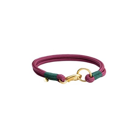 alsa-brand Hundehalsband Bolle aubergine-tannengrün, Länge: ca. 35 cm, Durchmesser:  2 x ca. 8 mm