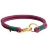 alsa-brand Hundehalsband Bolle aubergine-tannengrün, Länge: ca. 35 cm, Durchmesser:  2 x ca. 8 mm