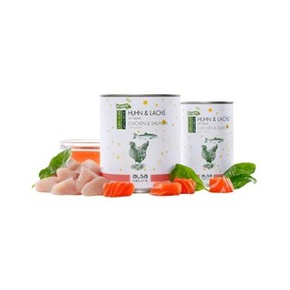 alsa-nature JUBILÄUMS-EDITION Huhn & Lachs, Anzahl: 400 g, 400 g, Hundefutter nass