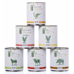 alsa-nature JUBILÄUMS-Menü-Mix, Anzahl: 6 x 800 g, 800 g, Hundefutter nass