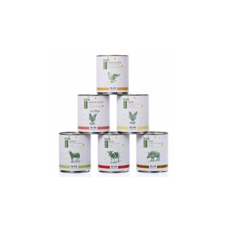 alsa-nature JUBILÄUMS-Menü-Mix, Anzahl: 6 x 800 g, 800 g, Hundefutter nass