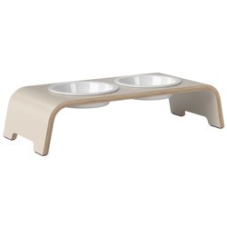 dogBar® Hundebar Wooden cashmere grey, Gr. S-Large, Maße: ca. 40 x 17 x 9,5 cm, Durchmesser:  ca. 138 mm