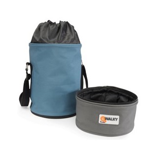 Hunde-Reiseset food & drink handbag grau-blau, Höhe: ca. 30 cm, Durchmesser:  ca. 18 cm