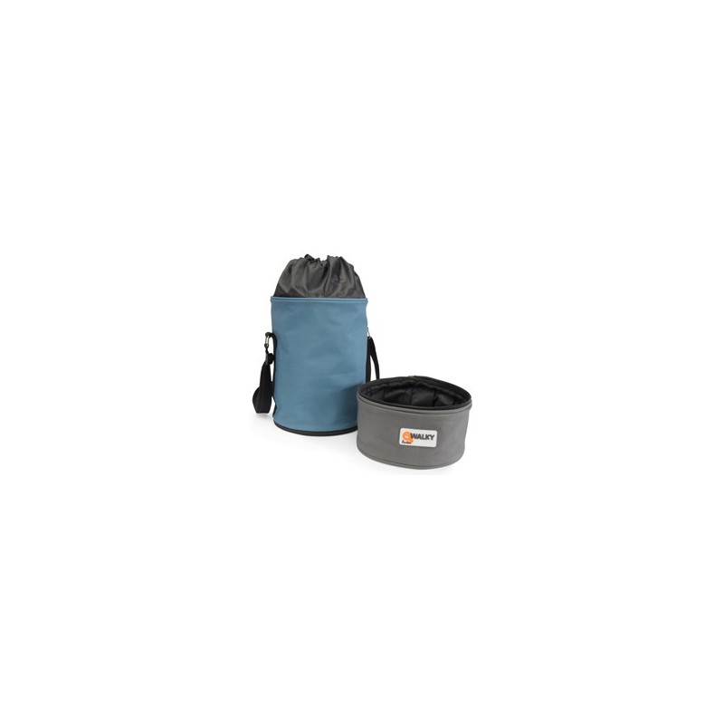 Hunde-Reiseset food & drink handbag grau-blau, Höhe: ca. 30 cm, Durchmesser:  ca. 18 cm