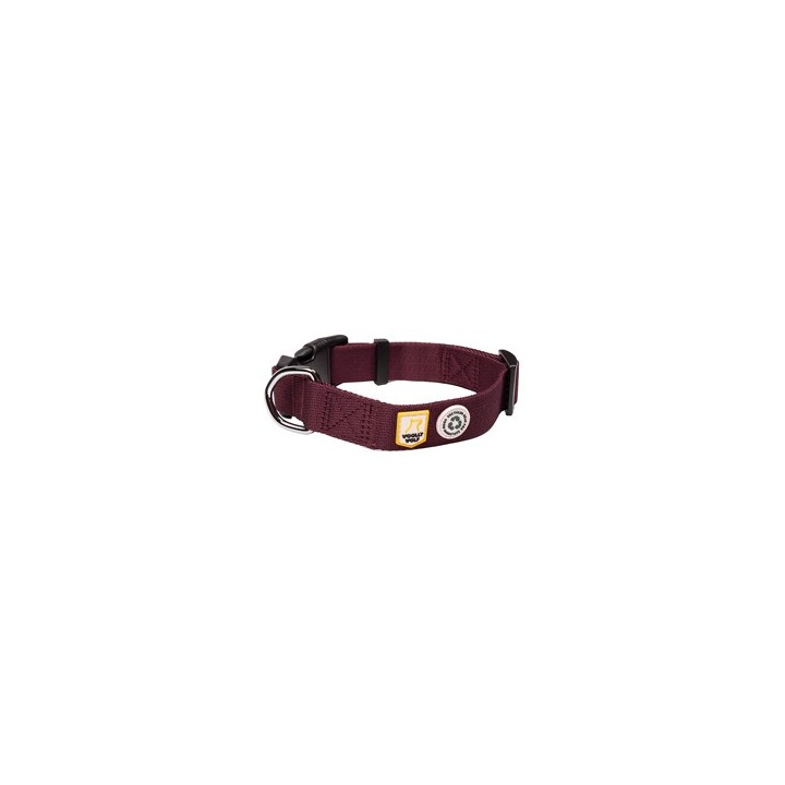 WOOLLY WOLF Hundehalsband Adventure juicy plum, Gr. 25-35, Breite: ca. 2 cm, Länge: ca. 25 - 35 cm