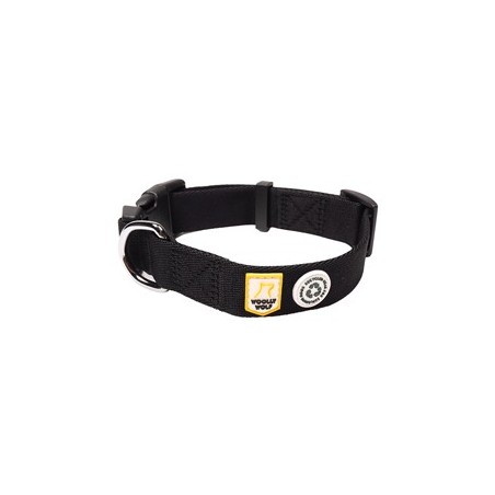 WOOLLY WOLF Hundehalsband Adventure raven black, Gr. 25-35, Breite: ca. 2 cm, Länge: ca. 25 - 35 cm