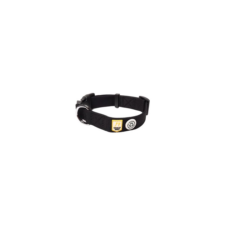 WOOLLY WOLF Hundehalsband Adventure raven black, Gr. 25-35, Breite: ca. 2 cm, Länge: ca. 25 - 35 cm