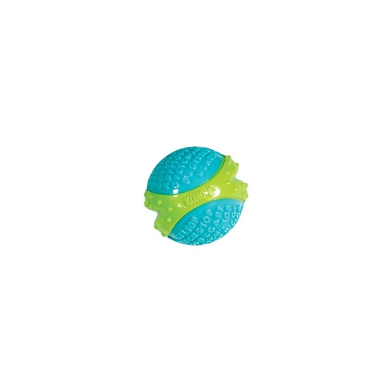 KONG Hunde-Wurfspielzeug Core Strength Ball grün-blau, Durchmesser:  ca. 7 cm