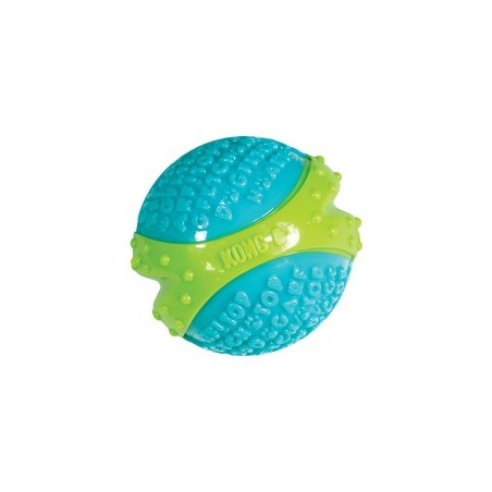KONG Hunde-Wurfspielzeug Core Strength Ball grün-blau, Durchmesser:  ca. 7 cm