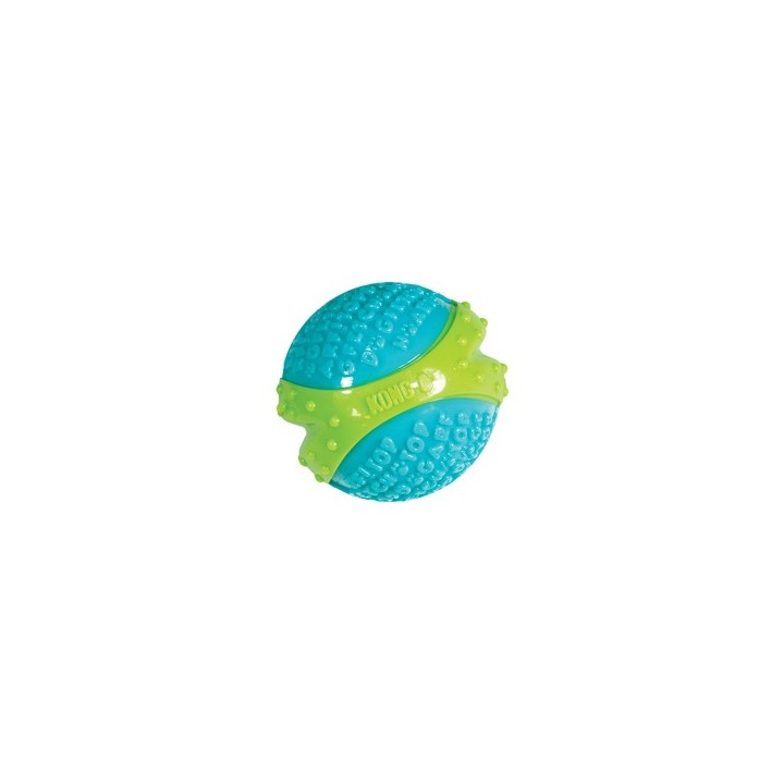 KONG Hunde-Wurfspielzeug Core Strength Ball grün-blau, Durchmesser:  ca. 7 cm