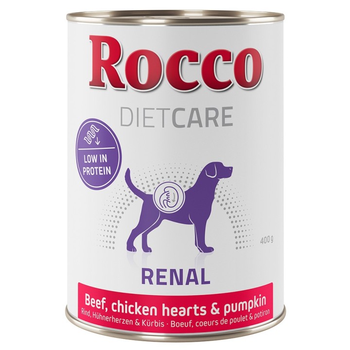 Rocco Diet Care Renal Rind mit Hühnerherzen & Kürbis 400g  6 x 400 g