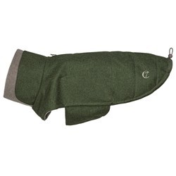 Cloud7® Hundemantel Brooklyn Flannel fern green, Rückenlänge: ca. 23 - 28 cm, Brustumfang: ca. 34 - 39 cm