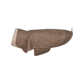 Cloud7® Hundemantel Brooklyn Flannel hazel, Rückenlänge: ca. 23 - 28 cm, Brustumfang: ca. 34 - 39 cm
