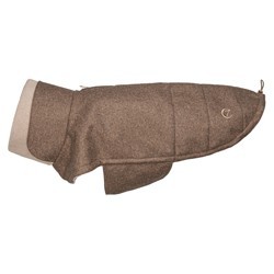Cloud7® Hundemantel Brooklyn Flannel hazel, Rückenlänge: ca. 23 - 28 cm, Brustumfang: ca. 34 - 39 cm