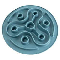TRIXIE Hunde-Futtermatte Slow Feeding Matte blau, Durchmesser:  ca. 28 cm