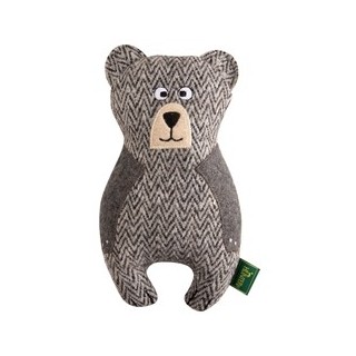 HUNTER Hunde-Plüschspielzeug Billund Bär grau, Maße: ca. 21 x 10 cm