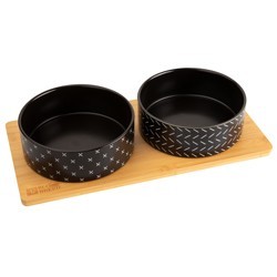 BeOneBreed Hundebar Bambo Bowl Duo black