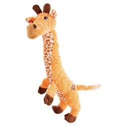 KONG Hundespielzeug Shakers Luv Giraffe orange, Länge: ca. 40 cm, Durchmesser:  ca. 5,5 – 7,5 cm