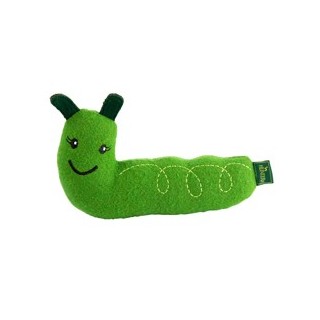 HUNTER Hunde-Plüschspielzeug Florenz Raupe grün, Länge: ca. 18 cm, Durchmesser:  ca. 8 cm
