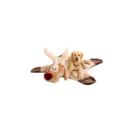 Hundekuscheldecke Rudolf beige-braun, Maße: ca. 121 x 121 cm
