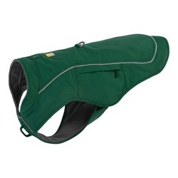 Ruffwear Hundemantel Overcoat Fuse™ Jacket evergreen, Gr. XXS, Rückenlänge: ca. 30,5 cm, Halsumfang: ca. 34,5 cm